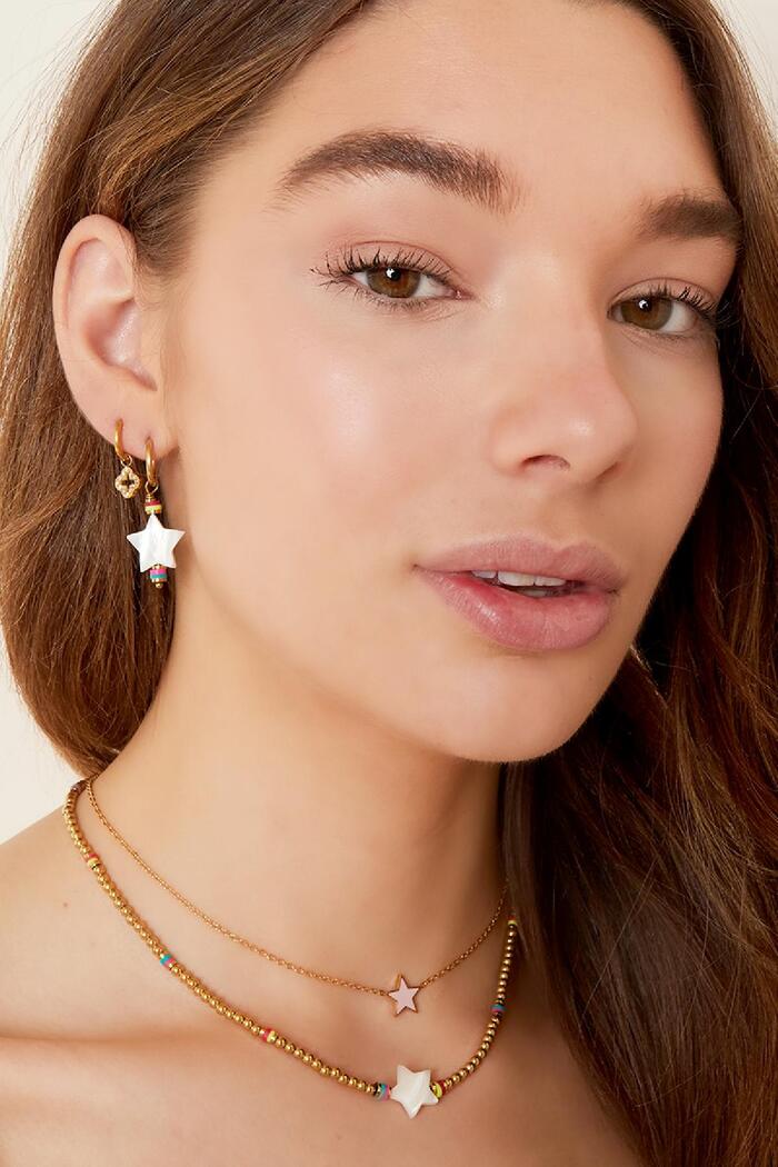 Beads & Stars earrings - #summergirls collection Gold Sea Shells Picture2